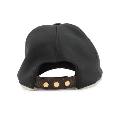 Louis Vuitton Cap Sharering Lamb Leather Mouton M Hat Noir Black