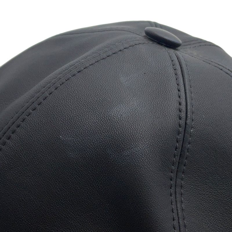 Louis Vuitton Cap Sharering Lamb Leather Mouton M Hat Noir Black
