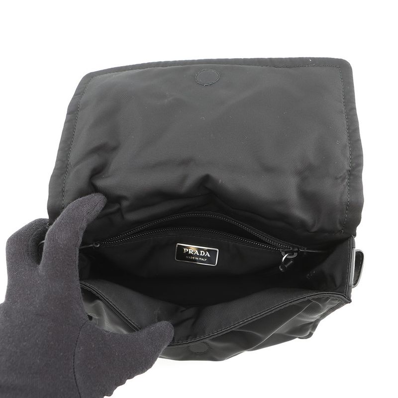 Prada Shoulder Bag Small Padded Re-Nylon Black