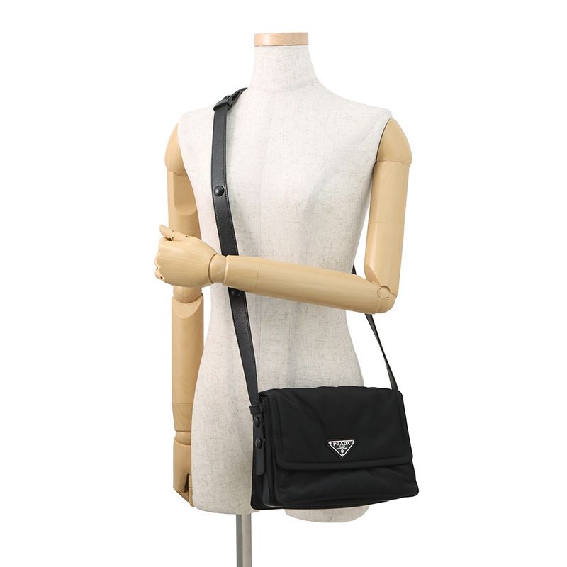 Prada Shoulder Bag Small Padded Re-Nylon Black