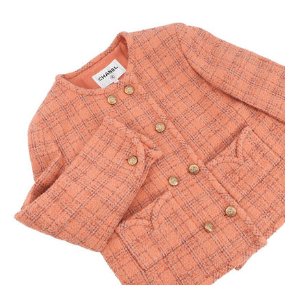 Chanel Jacket Tweed CC Logo 40
