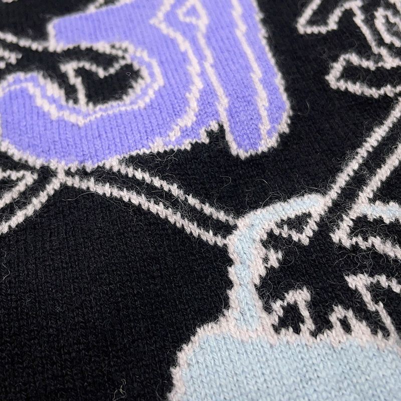 Chanel Knit CC Logo Sweater 36 Top Black Black Multicolor