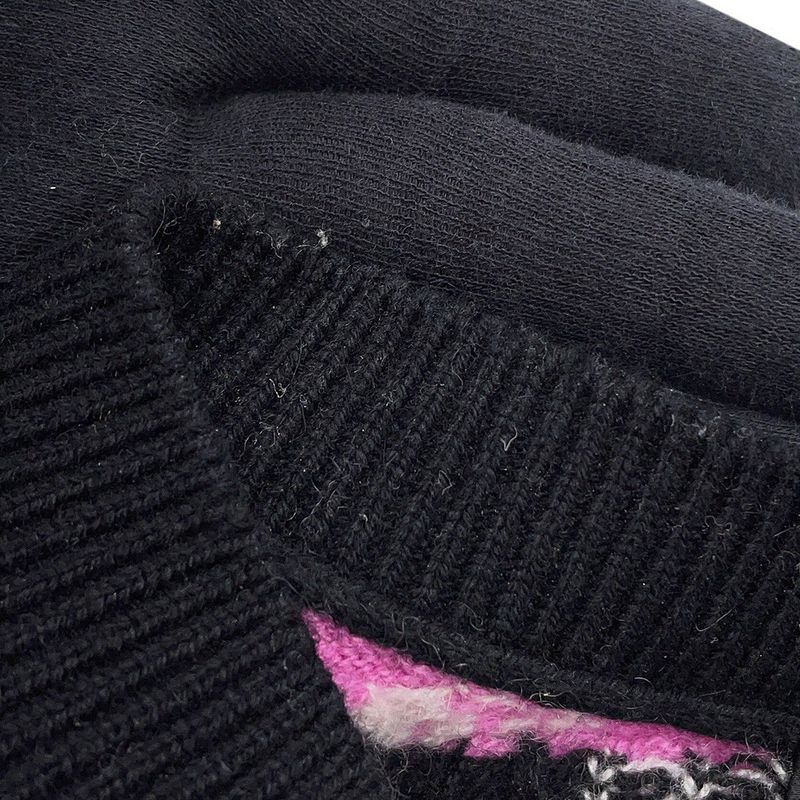 Chanel Knit CC Logo Sweater 36 Top Black Black Multicolor