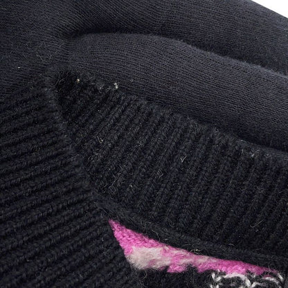 Chanel Knit CC Logo Sweater 36 Top Black Black Multicolor