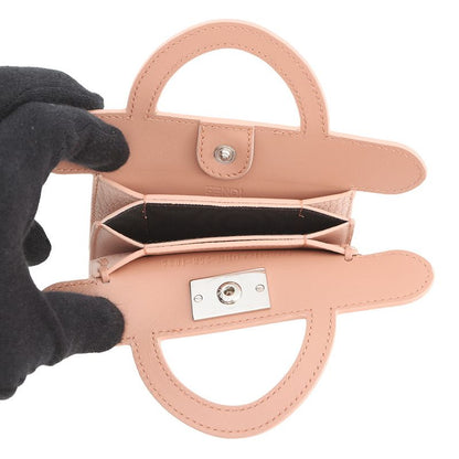Fendi Card Case Peekaboo Selleria Calf Leather