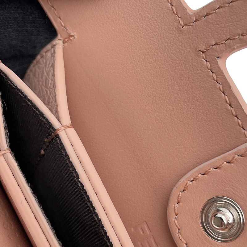 Fendi Card Case Peekaboo Selleria Calf Leather