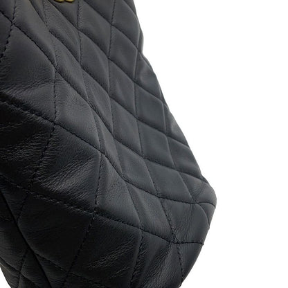 Chanel Chain Shoulder Bag Bucket CC Logo Quilted Lambskin