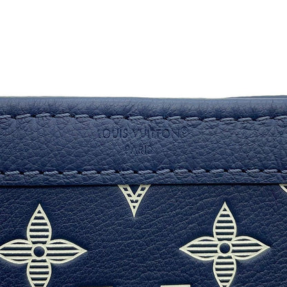 Louis Vuitton Shoulder Bag Monogram Shadow Gaston Wearable Wallet Navywhite