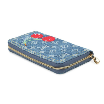 Louis Vuitton Wallet Monogram Cherry Denim LV TM Zippy