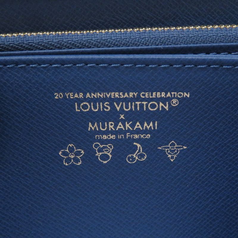 Louis Vuitton Wallet Monogram Cherry Denim LV TM Zippy