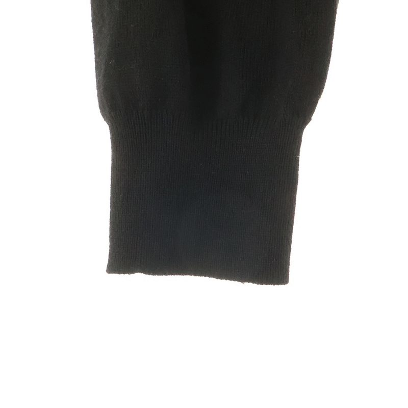 Balenciaga Emblem Logo Embroidery Wool Crew Neck Pullover Long Sleeve Knit