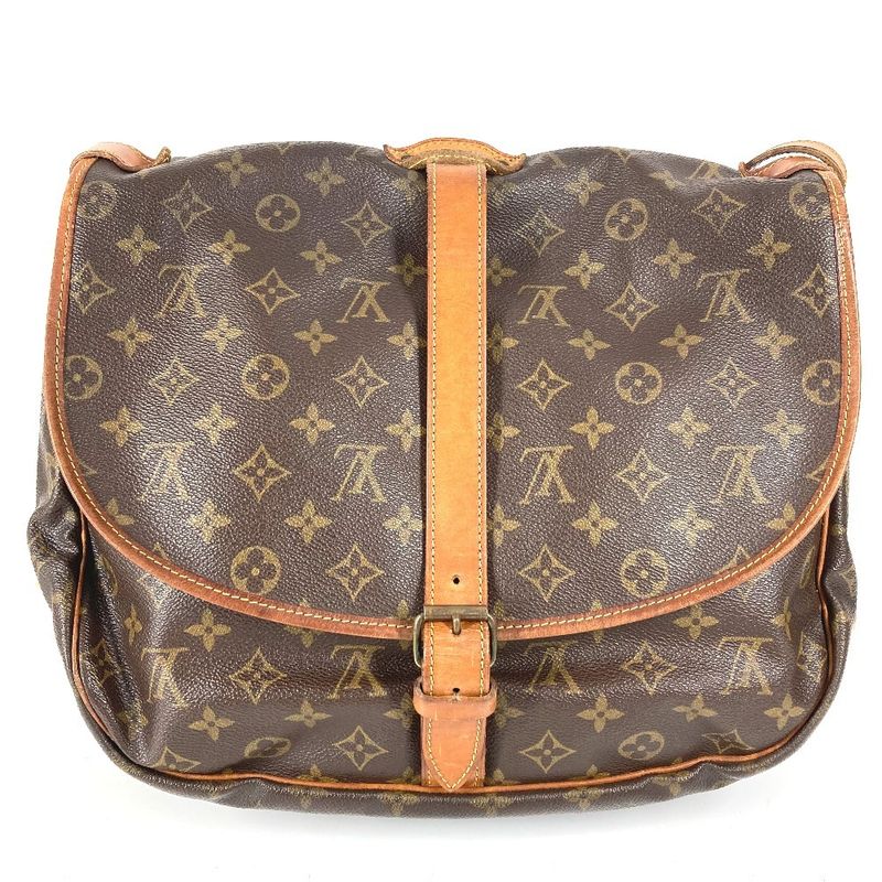 Louis Vuitton Shoulder Bag Saumur 35 Monogram Canvas Brown