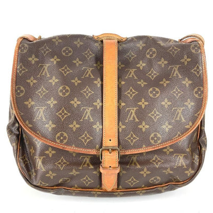 Louis Vuitton Shoulder Bag Saumur 35 Monogram Canvas Brown