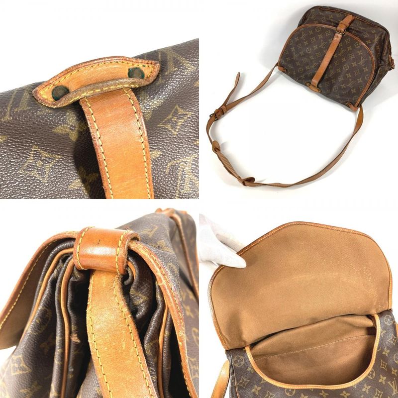 Louis Vuitton Shoulder Bag Saumur 35 Monogram Canvas Brown