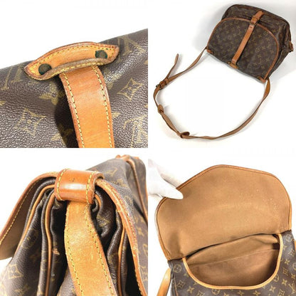Louis Vuitton Shoulder Bag Saumur 35 Monogram Canvas Brown