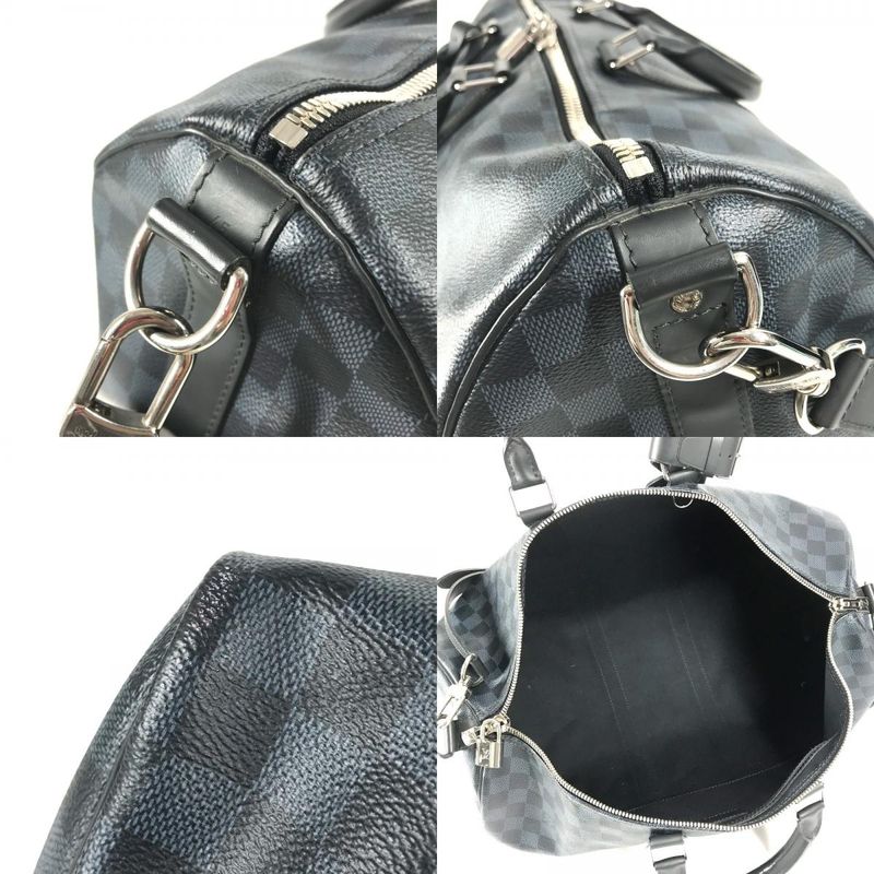 Louis Vuitton Boston Bag Keepall Bandouliere 45 Damier Ecobalt Canvas