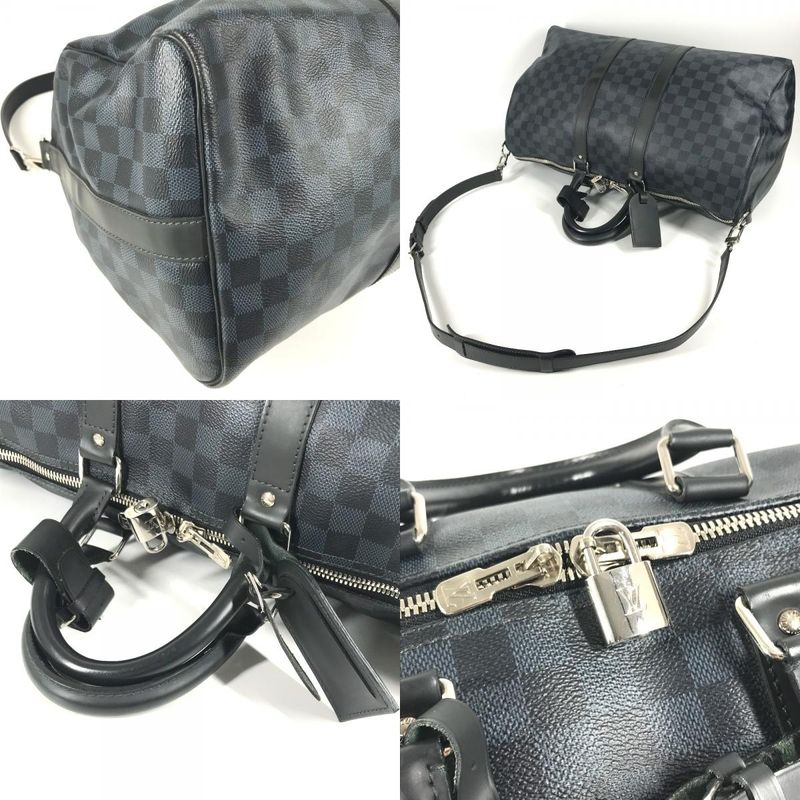 Louis Vuitton Boston Bag Keepall Bandouliere 45 Damier Ecobalt Canvas