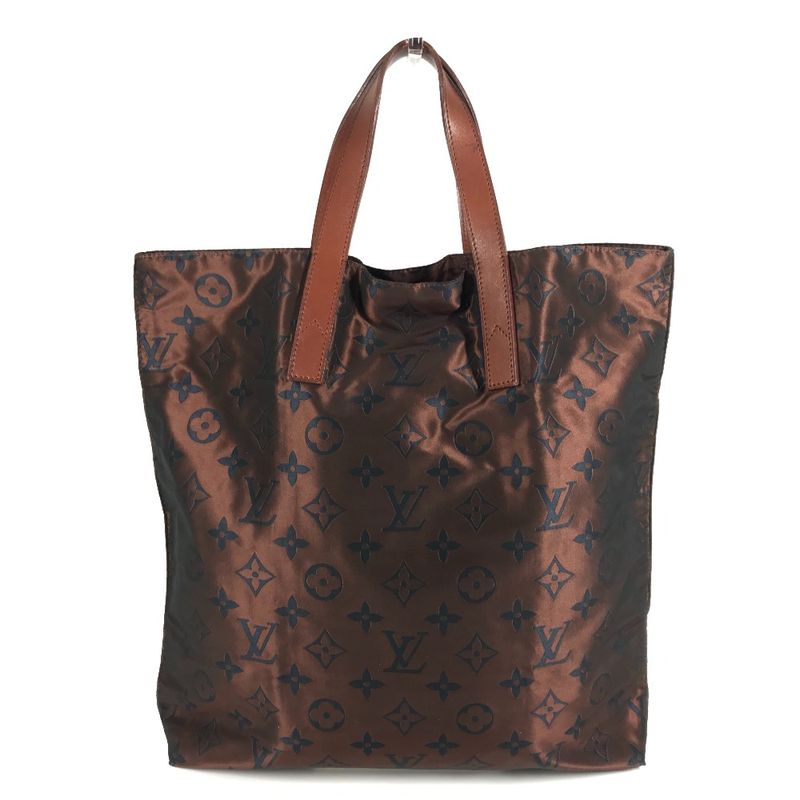 Louis Vuitton Shoulder Bag Cabas Escapade Leather Nylon Brown