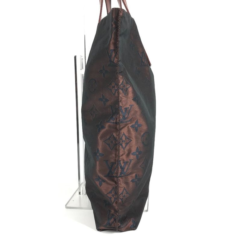 Louis Vuitton Shoulder Bag Cabas Escapade Leather Nylon Brown