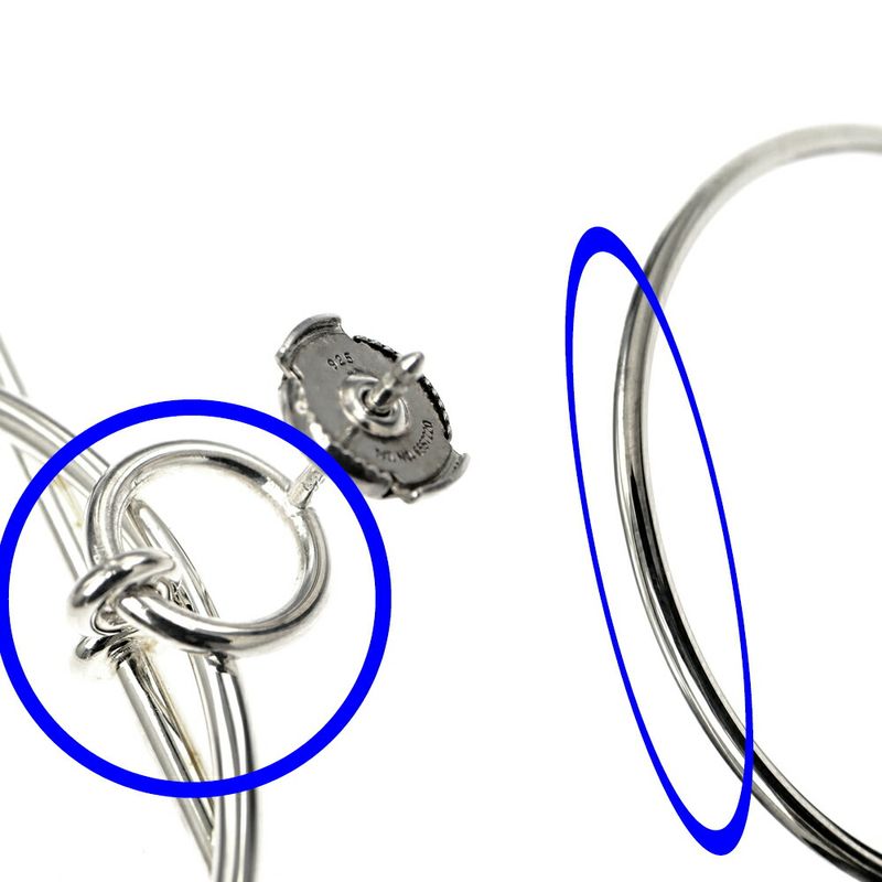 Hermes Earrings Loop MM Silver
