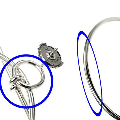 Hermes Earrings Loop MM Silver