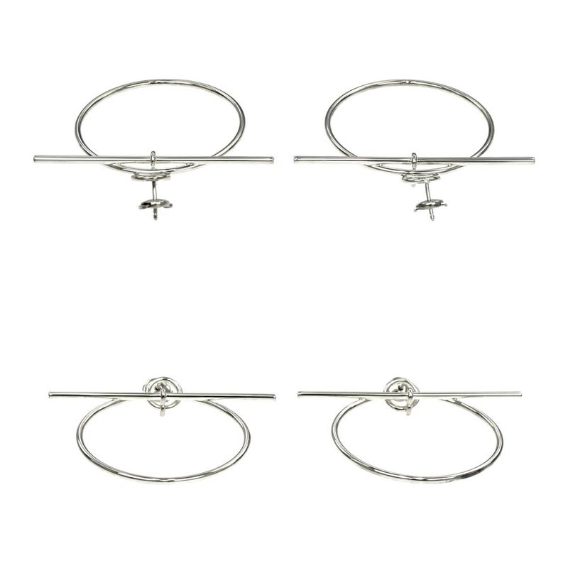 Hermes Earrings Loop MM Silver