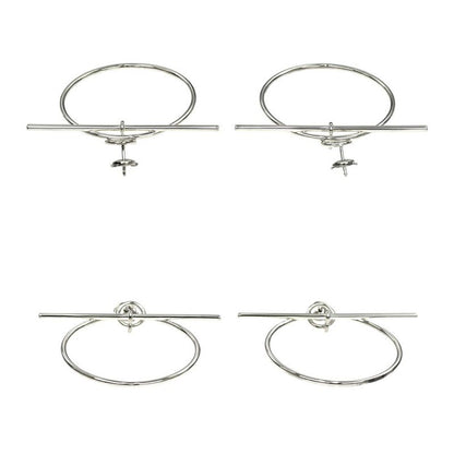 Hermes Earrings Loop MM Silver