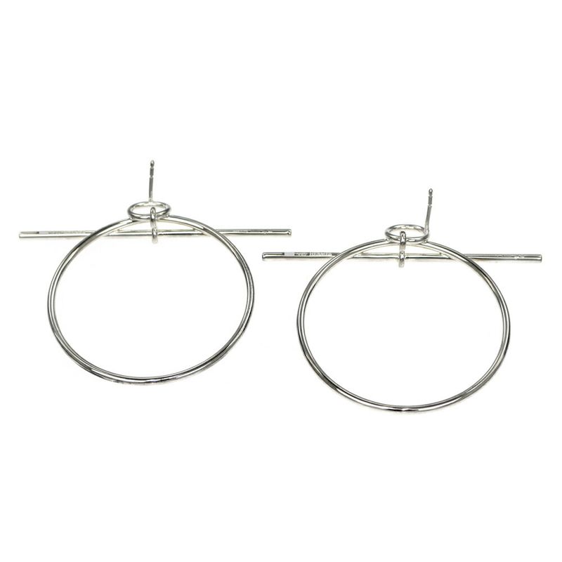 Hermes Earrings Loop MM Silver