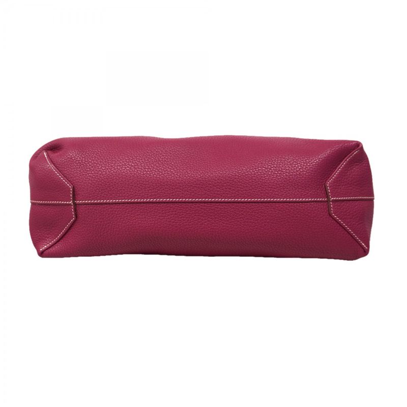 Hermes Tote Double Sens Taurillon Clemence Ruby Bougainvillea