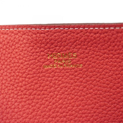 Hermes Tote Double Sens Taurillon Clemence Ruby Bougainvillea