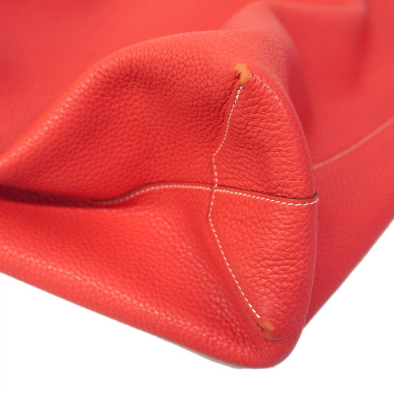 Hermes Tote Double Sens Taurillon Clemence Ruby Bougainvillea