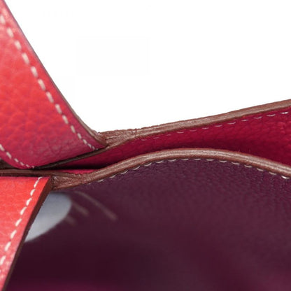 Hermes Tote Double Sens Taurillon Clemence Ruby Bougainvillea
