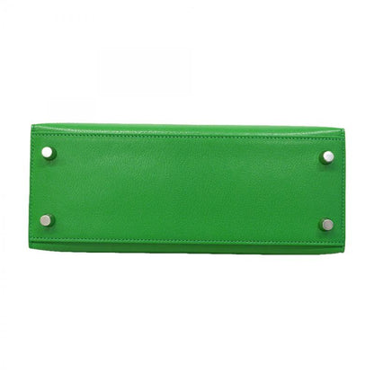 Hermes Handbag Kelly 25 Chevre Bamboo Silver 2-Way Bag