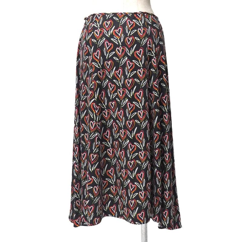 Prada Organzino Heart Skirt 38 Silk Jersey