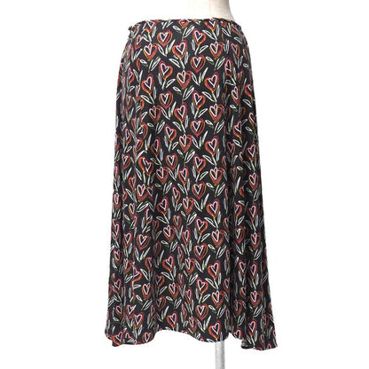 Prada Organzino Heart Skirt 38 Silk Jersey