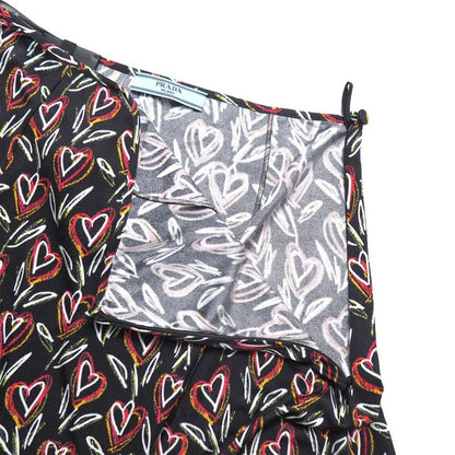 Prada Organzino Heart Skirt 38 Silk Jersey