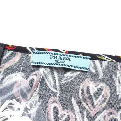 Prada Organzino Heart Skirt 38 Silk Jersey