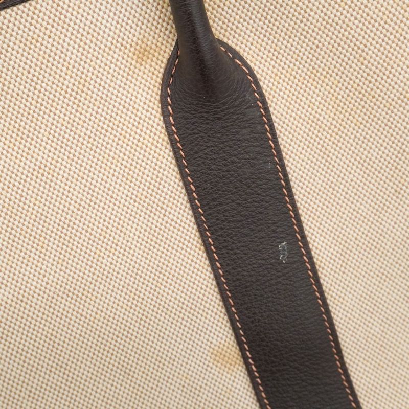 Hermes Tote Garden Party PM Toile Ash Brown Silver