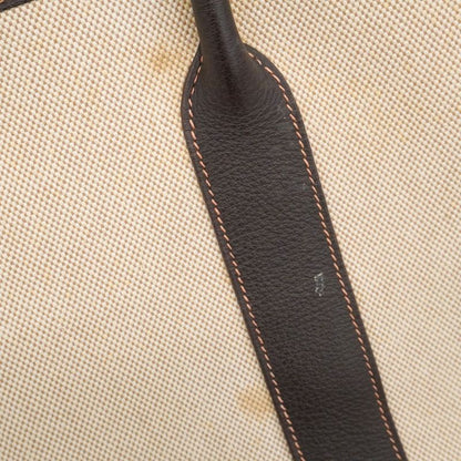 Hermes Tote Garden Party PM Toile Ash Brown Silver