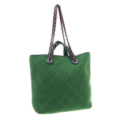 Chanel Chain Felt Green