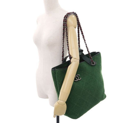 Chanel Chain Felt Green