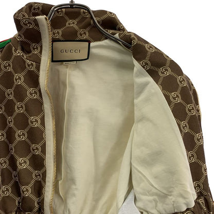 Gucci Interlocking All Over Pattern Sherry Line Cropped Track Jacket