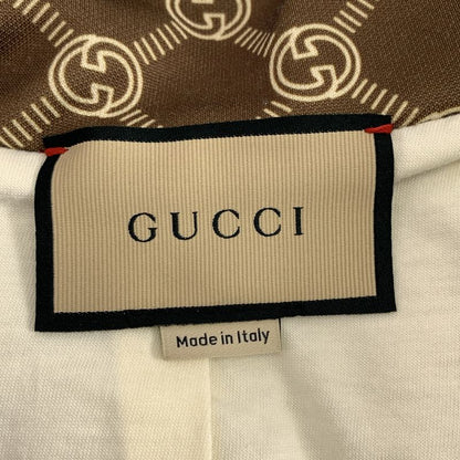 Gucci Interlocking All Over Pattern Sherry Line Cropped Track Jacket