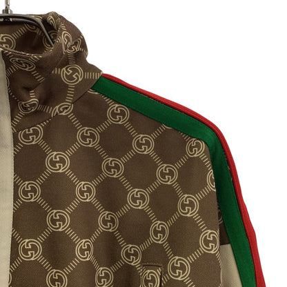 Gucci Interlocking All Over Pattern Sherry Line Cropped Track Jacket