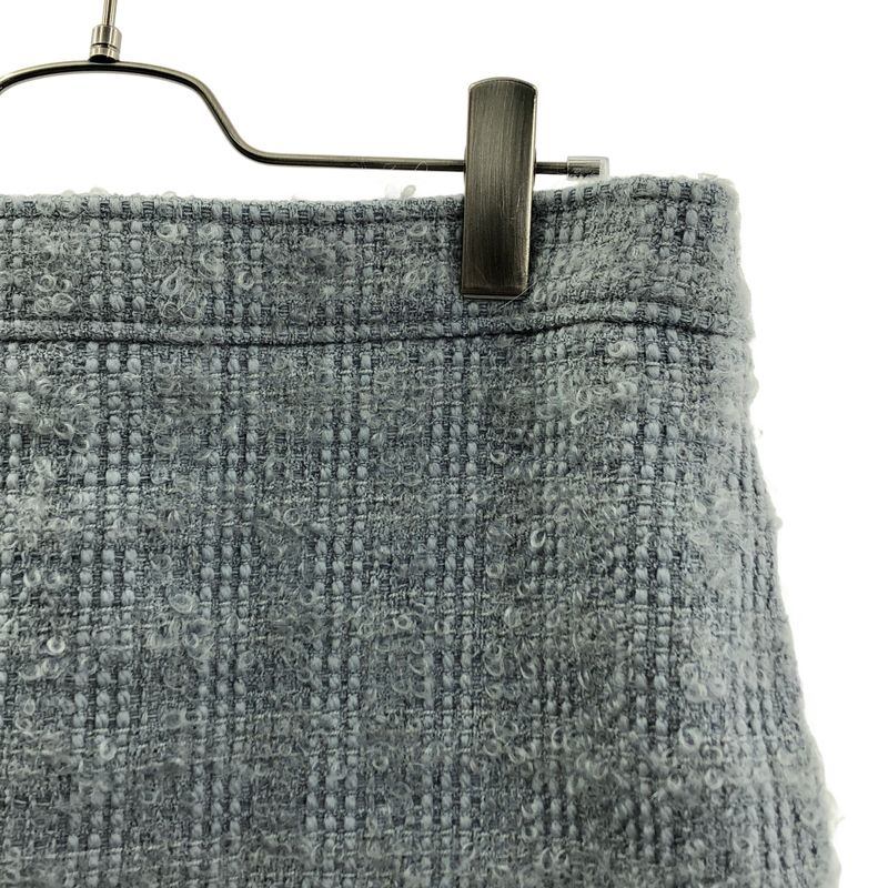 Gucci Loop Tweed Mini Skirt 8 Light Blue