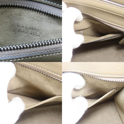 Celine Tote Micro Luggage Leather Grey Silver
