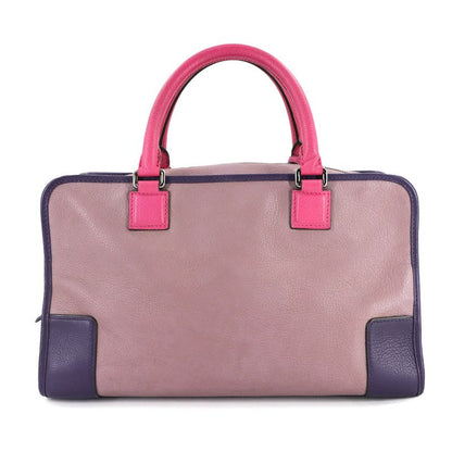 Loewe Amazona 36 Hand Bag Leather Pink Purple Silver