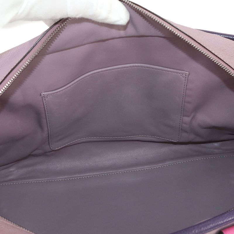 Loewe Amazona 36 Hand Bag Leather Pink Purple Silver