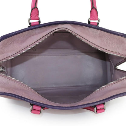 Loewe Amazona 36 Hand Bag Leather Pink Purple Silver
