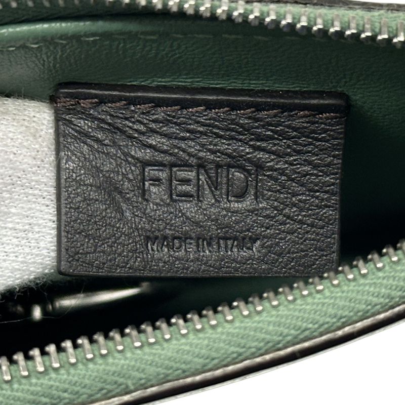 Fendi Wallet Coin Case Leather Fragment Green Card